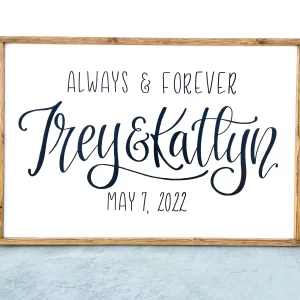 Wedding calligraphy from Audrey by Design