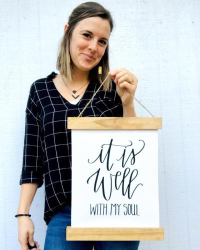 Calligraphy poster from Audrey by Design