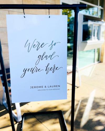 Wedding calligraphy from Audrey by Design